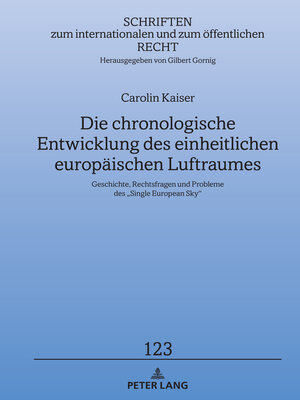 cover image of Die chronologische Entwicklung des einheitlichen europaeischen Luftraumes